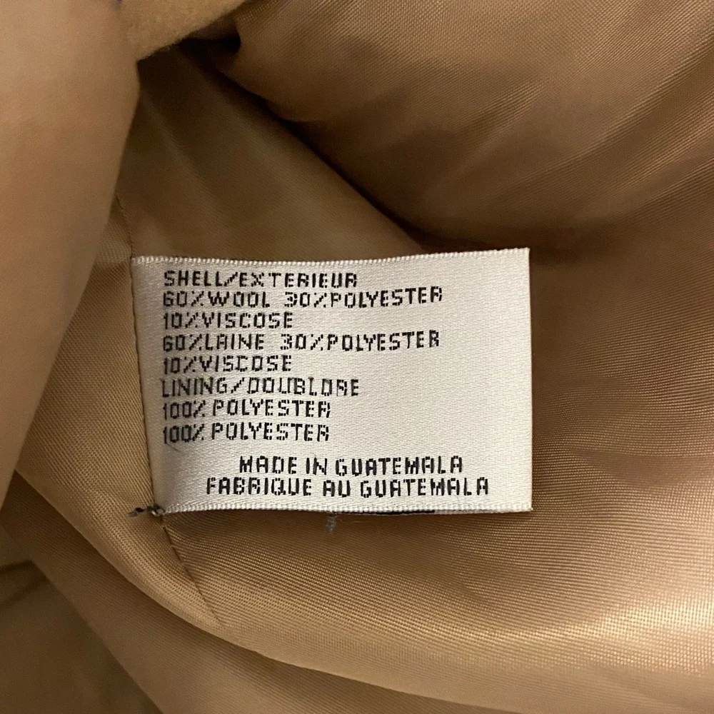 DKNY Tan Double-Breasted Trench Coat - Picture 4 of 5